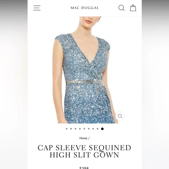 sachin and babi light blue dress Mac Duggal Bridesmaid Dresses main image 0